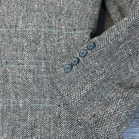 Vintage Foreman & Clark Men’s Tweed Brown Sport Coat, Suit Jacket, size 42R - Picture 9 of 10